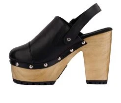 Women's Rag & Co Alona Block Heel Platform Clogs -Shoecarnival 3 101
