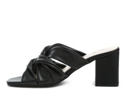 Women's London Rag Knope Block Heel Dress Sandals -Shoecarnival 3 23