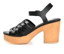 Women's Journee Collection Addisyn Platform Block Heel Sandals -Shoecarnival 3 60