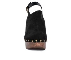 Women's Olivia Miller Lia Platform Heeled Clogs -Shoecarnival 4 16